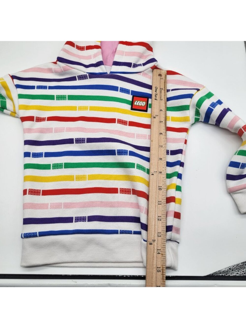 LEGO Girls SZ 2T Colorful Striped Hoodie Pullover Sweatshirt - Picture 5 of 7